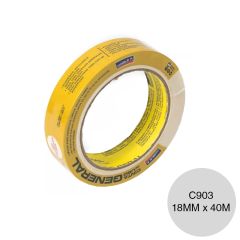 Cinta enmascarar papel C903 uso general blanca rollo 18mm x 40m