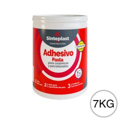Adhesivo en pasta ceramicos porcellanatos exterior interior blanco balde x 7kg